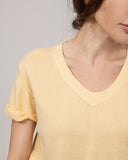 Cashmere Hand Knitted Pullover short Sleeve V neck