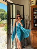 Cashmere scarf Ocean Blue