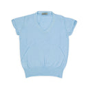 Cashmere Hand Knitted Pullover short Sleeve V neck