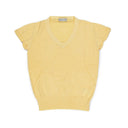 Cashmere Hand Knitted Pullover short Sleeve V neck