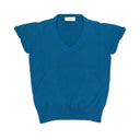 Cashmere Hand Knitted Pullover short Sleeve V neck