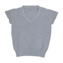 Cashmere Hand Knitted Pullover short Sleeve V neck