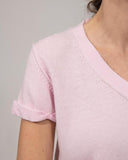 Cashmere Hand Knitted Pullover short Sleeve V neck