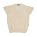 Cashmere Hand Knitted Pullover short Sleeve V neck