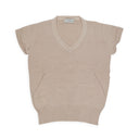 Cashmere Hand Knitted Pullover short Sleeve V neck