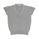 Cashmere Hand Knitted Pullover short Sleeve V neck