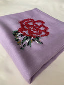 Cashmere scarf Lilac Red Flower by ZOE