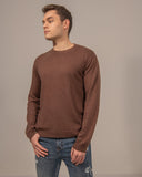 Cashmere Round Neck Hand-Knitted Unisex Pullover