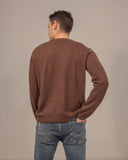 Cashmere Round Neck Hand-Knitted Unisex Pullover