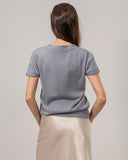 Cashmere Hand Knitted Pullover short Sleeve V neck