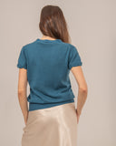 Cashmere Hand Knitted Pullover short Sleeve V neck