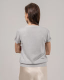 Cashmere Hand Knitted Pullover short Sleeve V neck